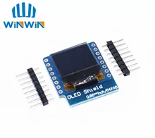 D04 0.66 "inç 64X48 IIC I2C OLED LED LCD ekran Shield uyumlu 0.66 inç ekran WEMOS d1 MINI ESP32(China)