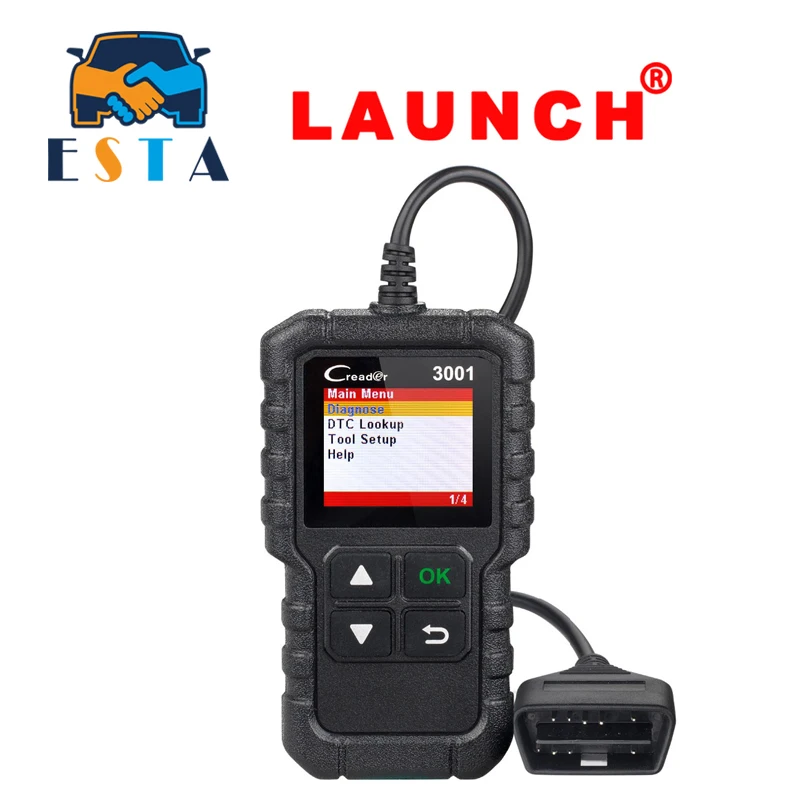 LAUNCH X431 CR3001 OBD2 Auto Scanner Diagnostic Tool in Russian Creader 3001 Code Reader PK ELM327 AD310 KW590 AL519
LAUNCH X431 CR3001 OBD2 Auto Scanner Diagnostic Tool in Russian Creader 3001 Code Reader PK ELM327 AD310 KW590 AL519