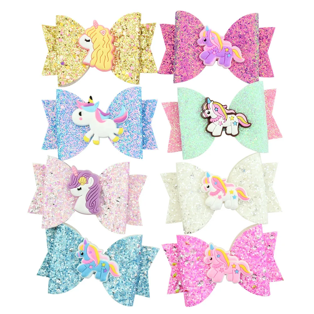 1Pcs 3.5'' Unicorn Hair Bows for Girls Shiny Glitter Hair Clips Cute Elk Hairpins Kids Princess Hair Accessory 998
1Pcs 3.5'' Unicorn Hair Bows for Girls Shiny Glitter Hair Clips Cute Elk Hairpins Kids Princess Hair Accessory 998