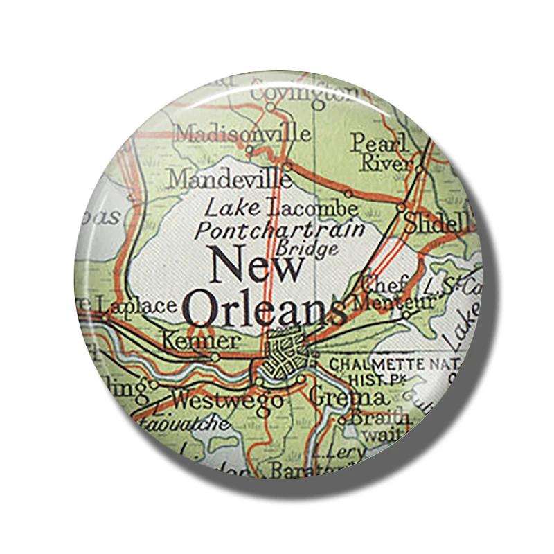 New Orleans Map 30MM Fridge Magnet State of Louisiana Map Glass Cabochon Magnetic Refrigerator Stickers Note Holder Home Decor
New Orleans Map 30MM Fridge Magnet State of Louisiana Map Glass Cabochon Magnetic Refrigerator Stickers Note Holder Home Decor