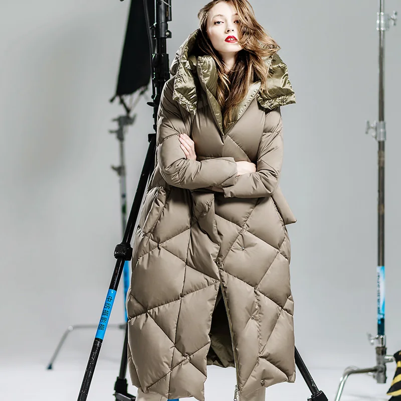 RC004 New Arrival Winter 2016 fashion reversible two way coat women loose x long hooded warm white goose down jacket
RC004 New Arrival Winter 2016 fashion reversible two way coat women loose x long hooded warm white goose down jacket