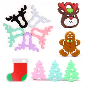 TYRY.HU 1PC Baby Teether Cartoon Elk Sock Christmas Tree Toy Food Grade Silicone Teether BPA Free DIY Christmas Decoration Gift
TYRY.HU 1PC Baby Teether Cartoon Elk Sock Christmas Tree Toy Food Grade Silicone Teether BPA Free DIY Christmas Decoration Gift