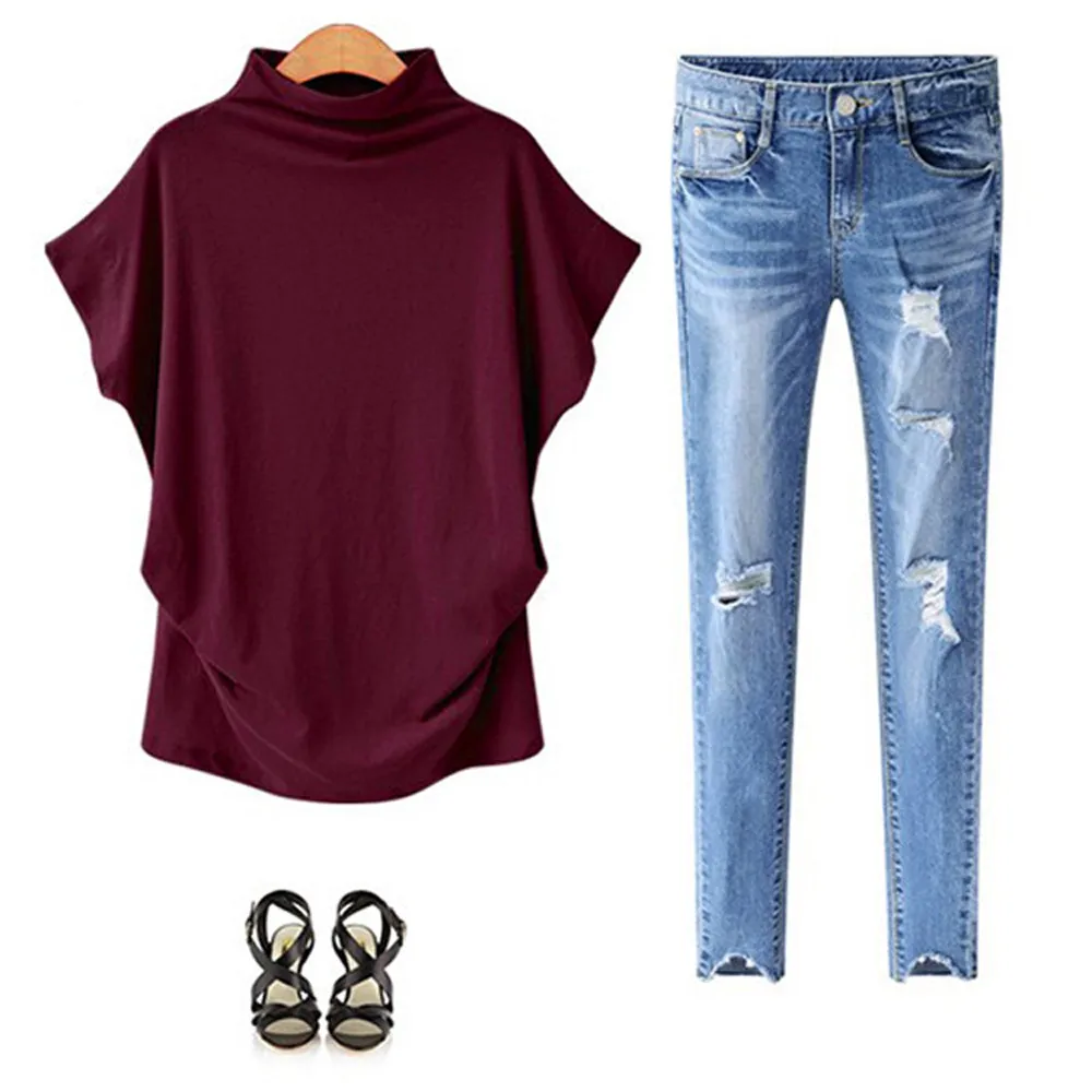 Women loose high collar short sleeve bottoming Blouses Woman 2019 Batwing Sleeve Elegant Womens Tops And Blouses Blusas #20
Women loose high collar short sleeve bottoming Blouses Woman 2019 Batwing Sleeve Elegant Womens Tops And Blouses Blusas #20