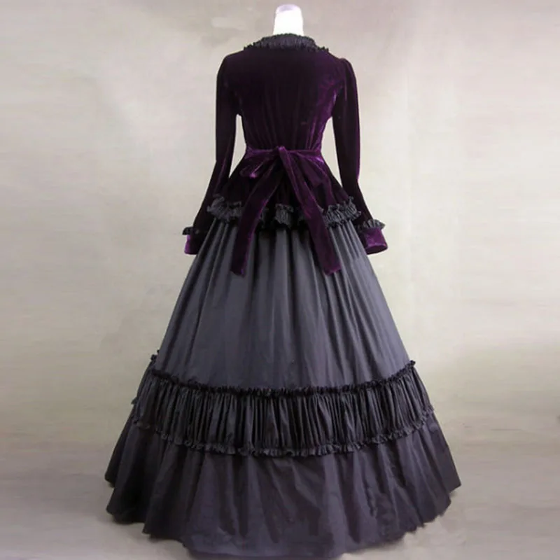 purple-velvet-long-sleeves-gothic-victorian-ball-gowns2