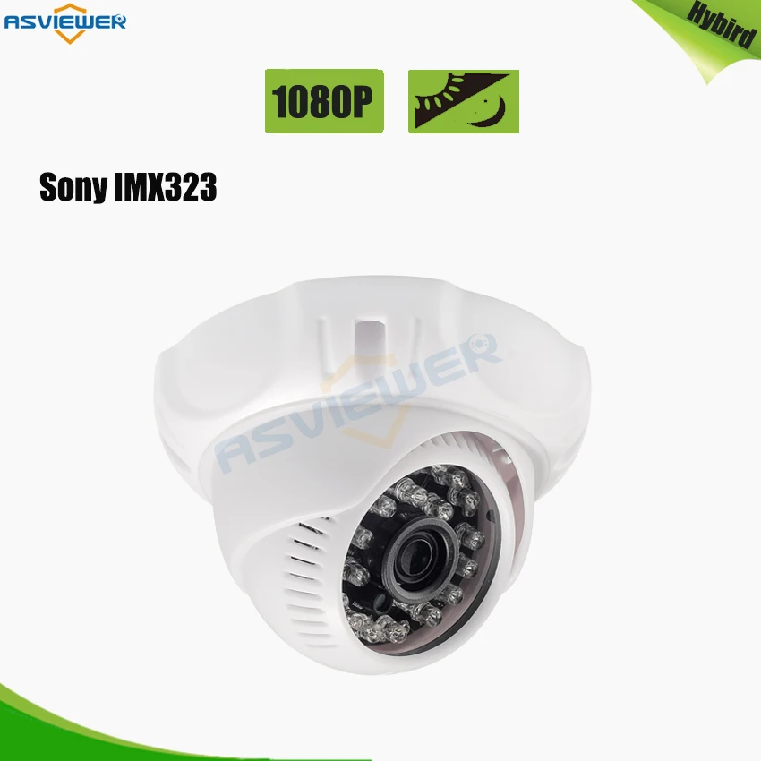 

AHD/TVI/CVI/CVBS Output 1080P/2.0MP 4 in 1 Dome 1/2.9" Sony IMX323 CMOS+ V30E CCTV Security Camera With OSD AS-MHD2210R4