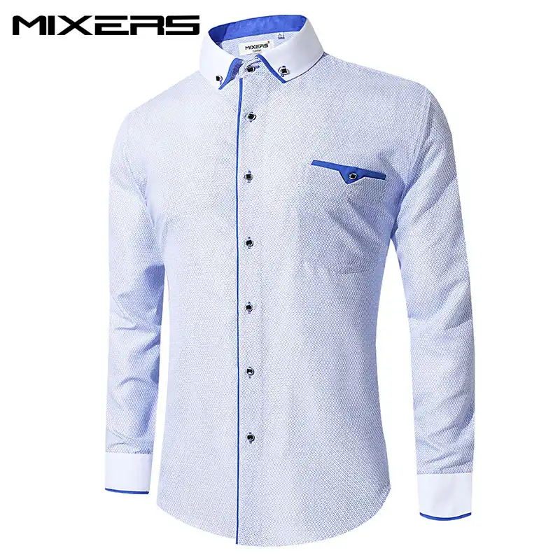 white printed formal shirt