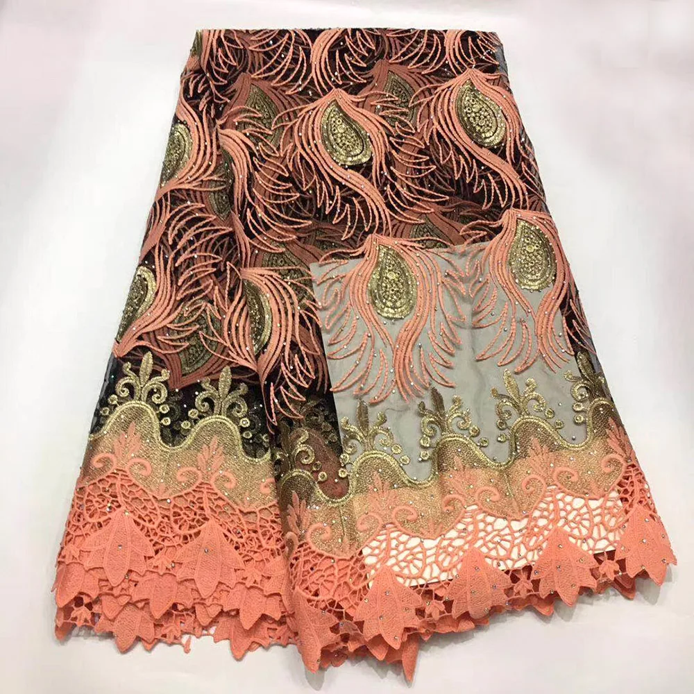 2019 Latest High Quality Nigerian Black+Peach color French Tulle Lace with Sequins African Net Lace Fabric for Dress
2019 Latest High Quality Nigerian Black+Peach color French Tulle Lace with Sequins African Net Lace Fabric for Dress
