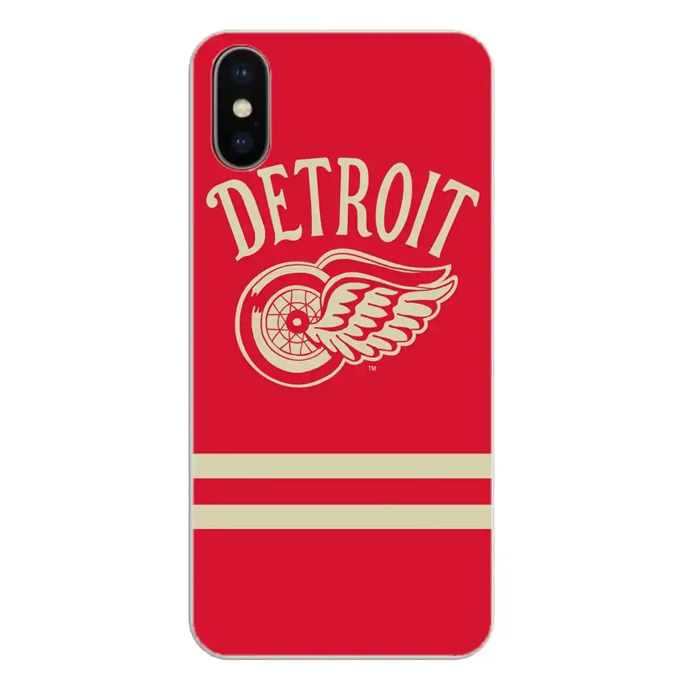 ic hockey detroit red wings pattern logo us tpu silicone case