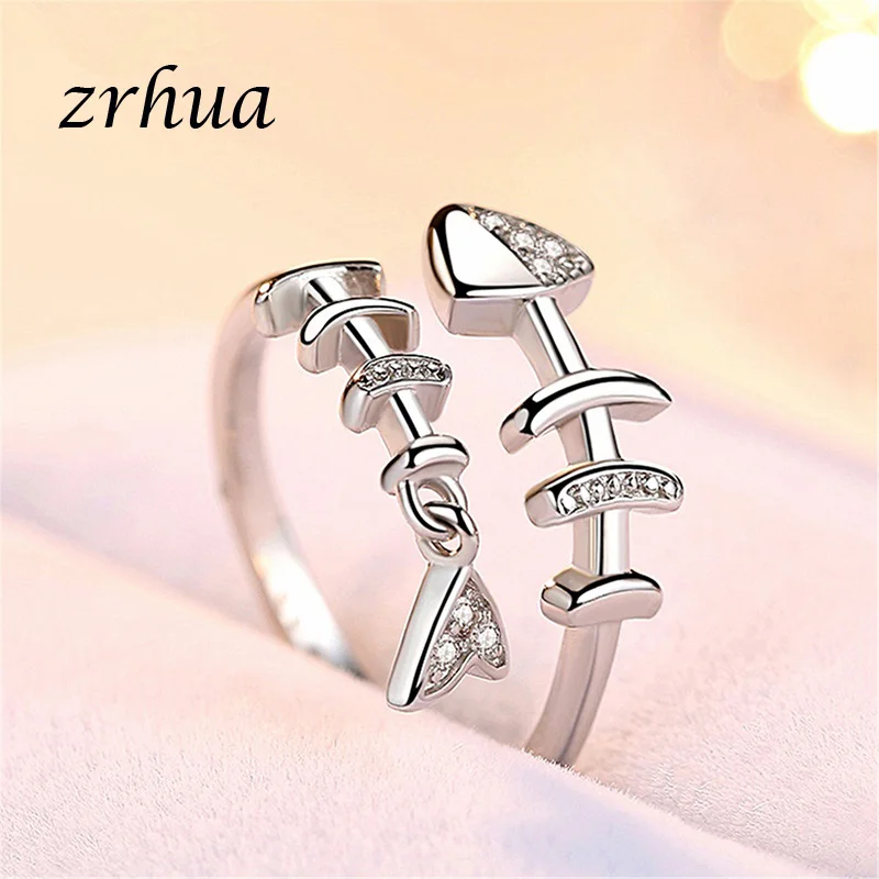 ZRHUA Girls White Fish Rings Luxury 925 Sterling Silver Vintage Wedding Band Promise Anillos for Women Zircon Engagement Anel
ZRHUA Girls White Fish Rings Luxury 925 Sterling Silver Vintage Wedding Band Promise Anillos for Women Zircon Engagement Anel
