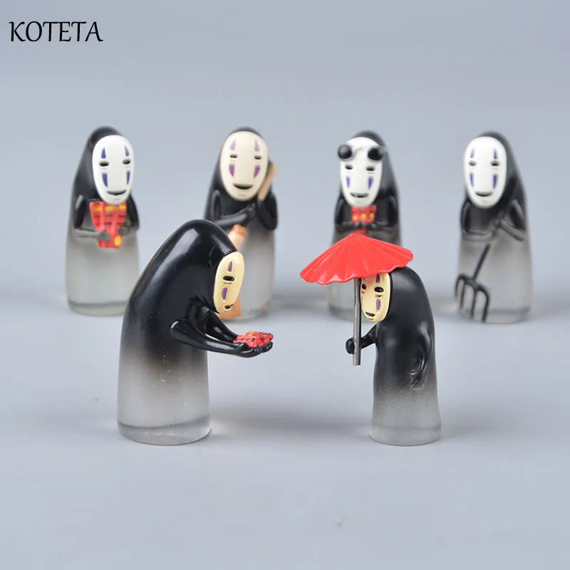 New 4PCS//Set Spirited Away No Face Man PVC Figure Toys Doll Collection Gift