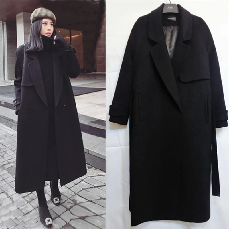 Spring Autumn Winter New Women's Casual Wool Blend Trench Coat Oversize Long Coat with belt Women Wool Coat Cashmere Outerwear
Spring Autumn Winter New Women's Casual Wool Blend Trench Coat Oversize Long Coat with belt Women Wool Coat Cashmere Outerwear