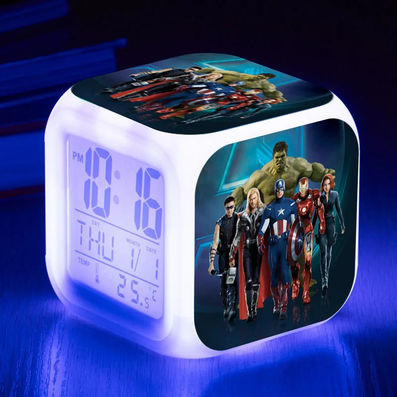 Marvel's the Avengers led digital clock America captain led clock multi-function LED night light touch edition alarm clock watch
Marvel's the Avengers led digital clock America captain led clock multi-function LED night light touch edition alarm clock watch