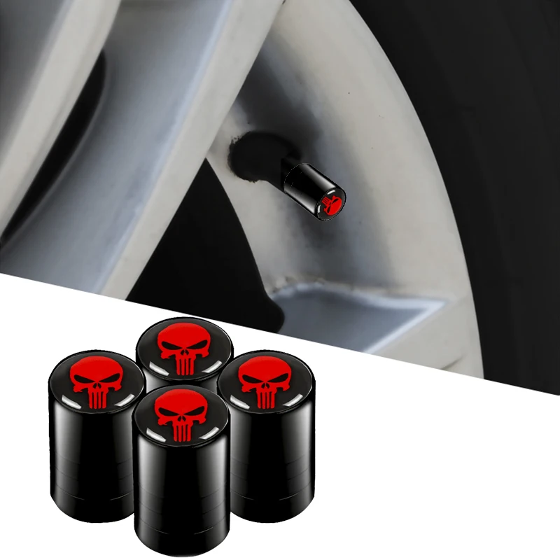 THE Punisher Skull Logo Valve Caps Car Wheel Tires Accessories Stems Covers Auto Styling For Lada Ford Toyota Renault 4PCS
THE Punisher Skull Logo Valve Caps Car Wheel Tires Accessories Stems Covers Auto Styling For Lada Ford Toyota Renault 4PCS