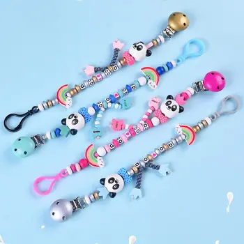 Baby Pacifier Clip Chain Hand Made Infant Boys Girls Cute Panda Letters Toys Teether Pacifier Chain Holder Baby Nipple Feeding 
Baby Pacifier Clip Chain Hand Made Infant Boys Girls Cute Panda Letters Toys Teether Pacifier Chain Holder Baby Nipple Feeding