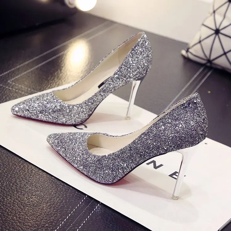 Women's Sexy High Heels 2019 Spring Korean Nightclub Sequins Rhinestone High Heels Women's Shallow Mouth Pointed Stiletto Shoes
Women's Sexy High Heels 2019 Spring Korean Nightclub Sequins Rhinestone High Heels Women's Shallow Mouth Pointed Stiletto Shoes