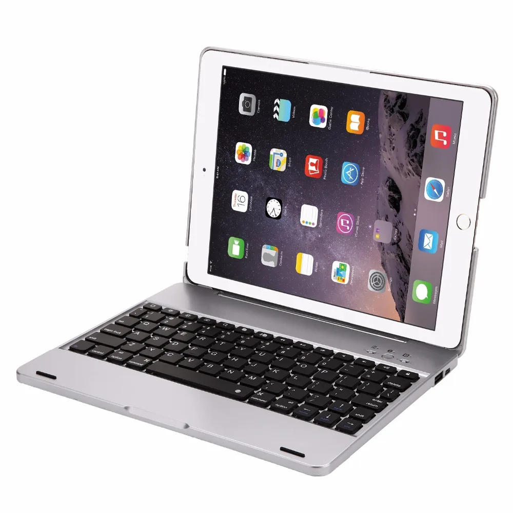 Высококачественный беспроводной Bluetooth алюминиевый чехол для клавиатуры IPad 2 3 4