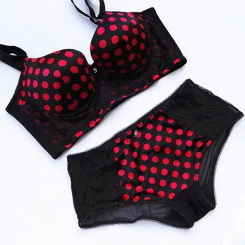 New Fashion Trium*h High Grade Push up Bra + Panty Set Women Underwear Dot Print Satin Sexy Lingerie Female Bra Intimates H412
New Fashion Trium*h High Grade Push up Bra + Panty Set Women Underwear Dot Print Satin Sexy Lingerie Female Bra Intimates H412