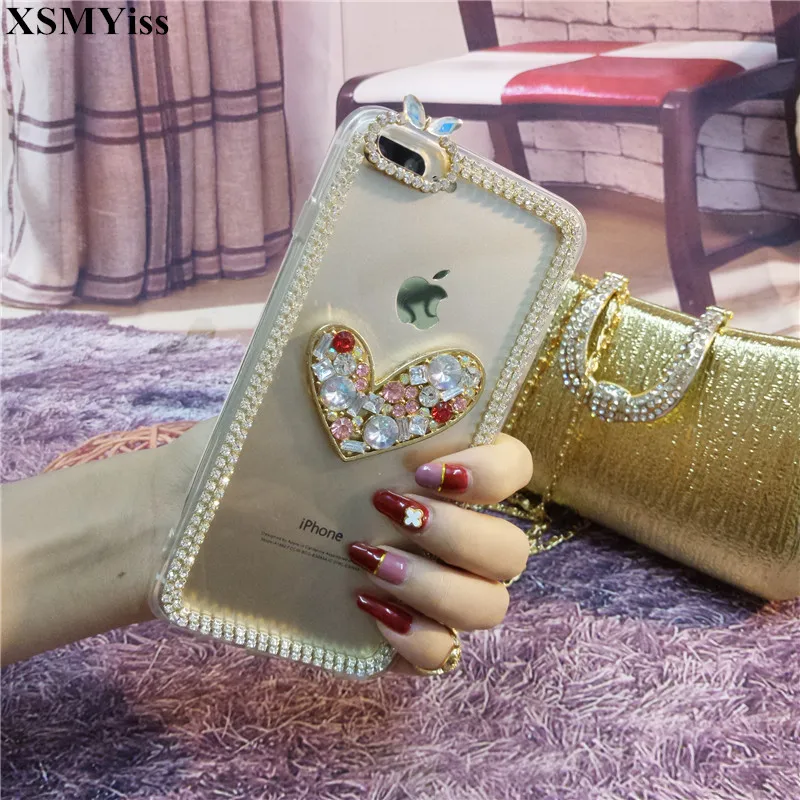 Luxury Rhinestone Diamond Bling Claw Chain Jewelry Phone Case Cover for SamsungS6 S7 S8 S9 S10 S20 S21 PLUS Note5 8 9 10 20 | Мобильные