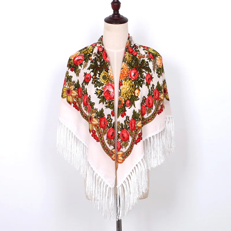Fashion Women Printing Russia Style National Designs With Four Sides Tassel Large Squar Shawl Scarf Oversize Wrap 125CM*125CM 02
Fashion Women Printing Russia Style National Designs With Four Sides Tassel Large Squar Shawl Scarf Oversize Wrap 125CM*125CM 02
