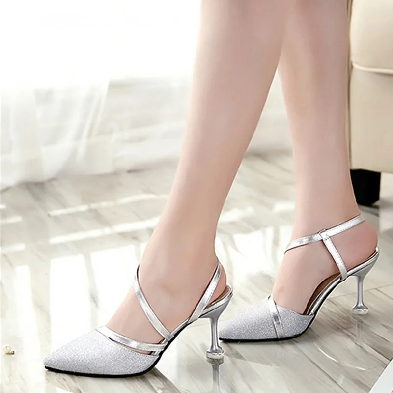 2019 Summer heel High Heels Sandals lady Pumps classics slip on Shoes sexy Women party shoes gold silver Wedding Slingbacks A076
2019 Summer heel High Heels Sandals lady Pumps classics slip on Shoes sexy Women party shoes gold silver Wedding Slingbacks A076