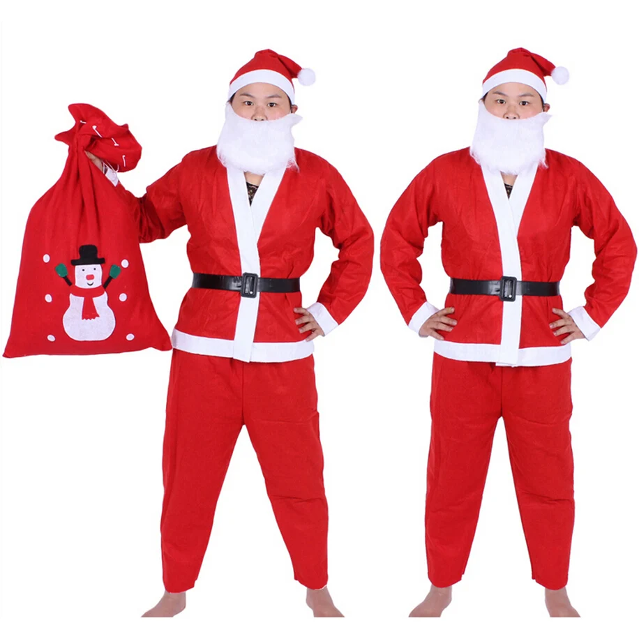 Free Shipping Adult felt Christmas Santa Claus costumes Xmas clothes hat belt beard bag boots cover
Free Shipping Adult felt Christmas Santa Claus costumes Xmas clothes hat belt beard bag boots cover
