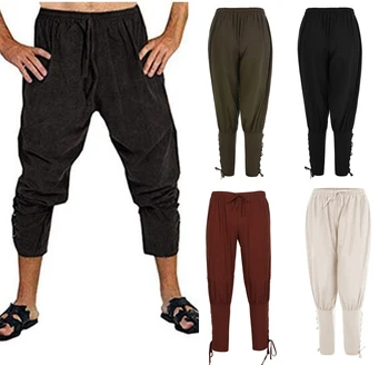 Boy Men Medieval Trousers Renaissance Style Pants Cosplay Costume for Halloween Pirate Viking Cos Leg Bandage Loose Pants
Boy Men Medieval Trousers Renaissance Style Pants Cosplay Costume for Halloween Pirate Viking Cos Leg Bandage Loose Pants