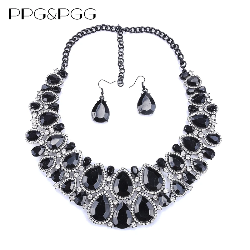 PPG&PGG 2019 New Luxury Brand Metal Crystal Choker Luxury Collier Femme Maxi statement necklace Jewelry Sets
PPG&PGG 2019 New Luxury Brand Metal Crystal Choker Luxury Collier Femme Maxi statement necklace Jewelry Sets