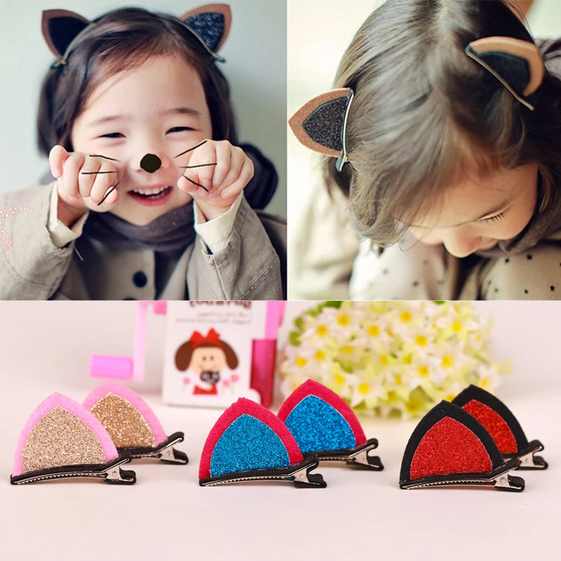 2Pcs Stereo Double Cat Ear Clip With Sequins Ears Baby Hair Clip Cute Of Fan Lovely Shape Hairpins Children Accessories
2Pcs Stereo Double Cat Ear Clip With Sequins Ears Baby Hair Clip Cute Of Fan Lovely Shape Hairpins Children Accessories