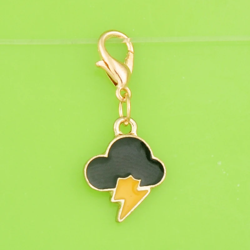 DIY metal dangle enamel color dark cloud lightning charms with clasp pendants for bracelet/necklace/earring jewelry making charm
DIY metal dangle enamel color dark cloud lightning charms with clasp pendants for bracelet/necklace/earring jewelry making charm