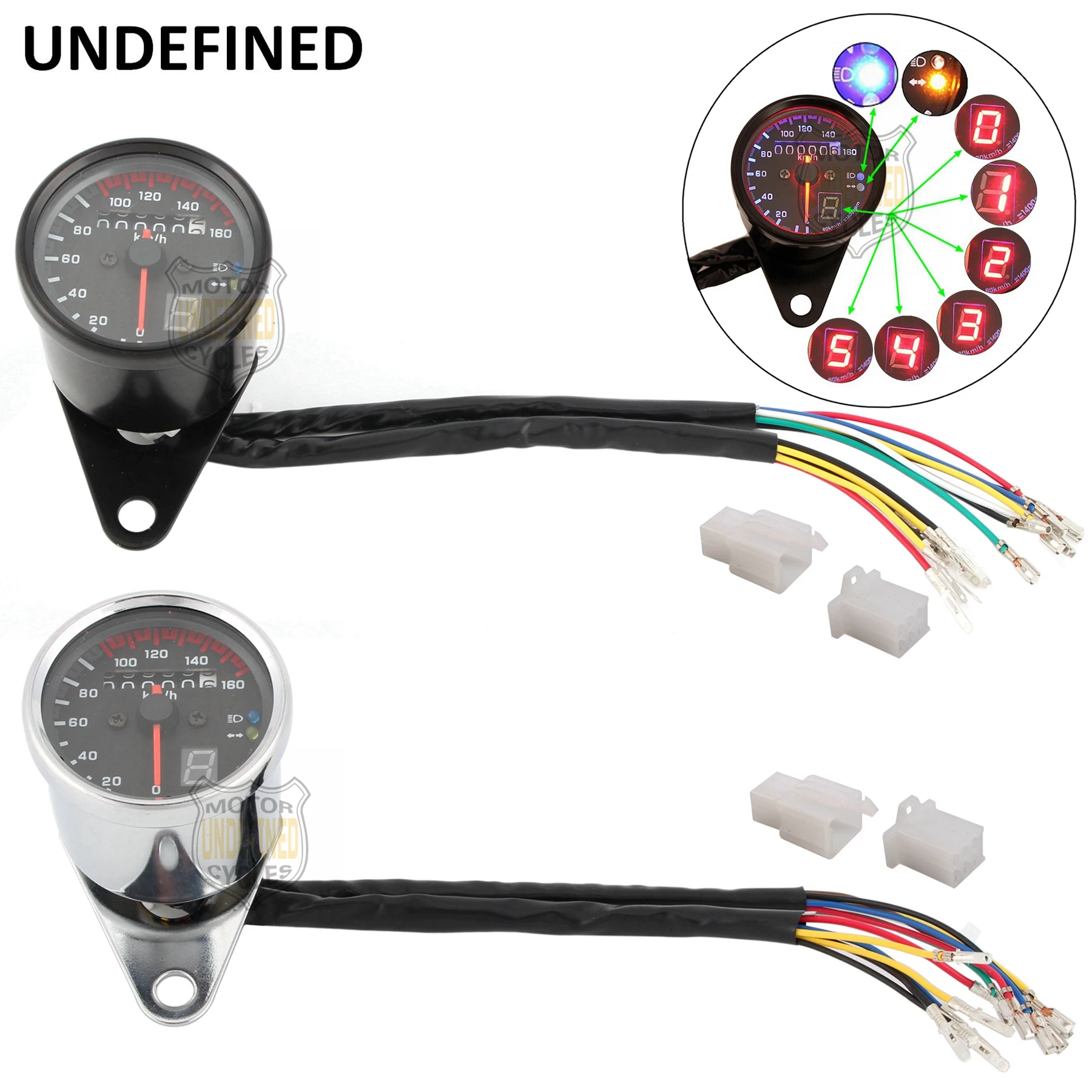 Black LED Backlight Speedometer Motorcycle Tachometer Instrument Odometer KMH Speedometer Gauges 12V Custom Motorbike UNDEFINED
Black LED Backlight Speedometer Motorcycle Tachometer Instrument Odometer KMH Speedometer Gauges 12V Custom Motorbike UNDEFINED
