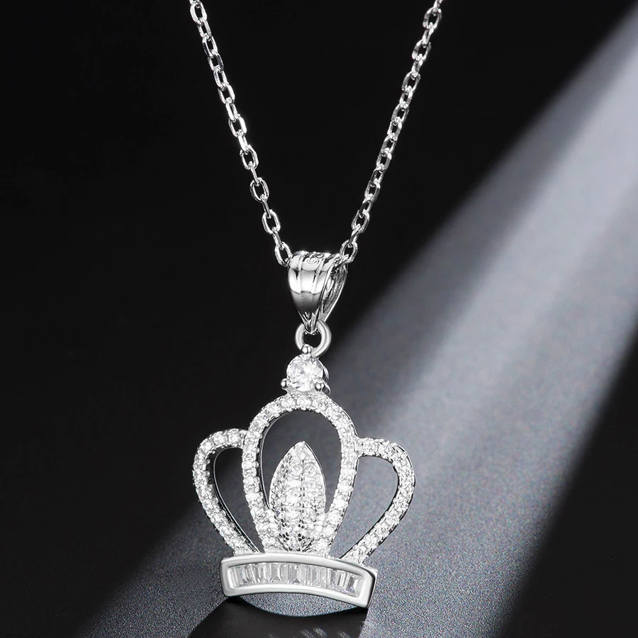 Kinel 925 Sterling Silver Crown Pendant Necklace Fashion loverly Zircon Necklaces For Women Wedding Jewelry Gift 2019 New
Kinel 925 Sterling Silver Crown Pendant Necklace Fashion loverly Zircon Necklaces For Women Wedding Jewelry Gift 2019 New