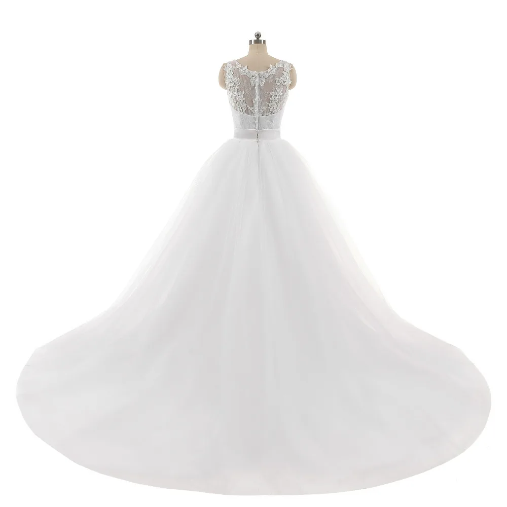 Lover Kiss Wedding Dress High Quality Ball Gowns Sleeveless Sweetheart Lace Body Detachable Train Real Image Vestido De Noiva 2 Lover Kiss Wedding Dress High Quality Ball Gowns Sleeveless Sweetheart Lace Body Detachable Train Real Image Vestido De Noiva 2