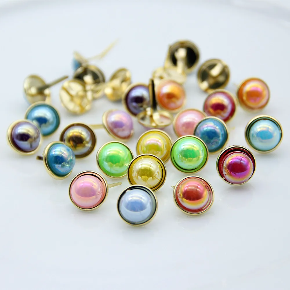 20pcs Big Colorful Pearl Brads Metal Gold Scrapbooking Embellishment Decor DIY Crafts Accessories Handmade Photo Album Fastener
20pcs Big Colorful Pearl Brads Metal Gold Scrapbooking Embellishment Decor DIY Crafts Accessories Handmade Photo Album Fastener