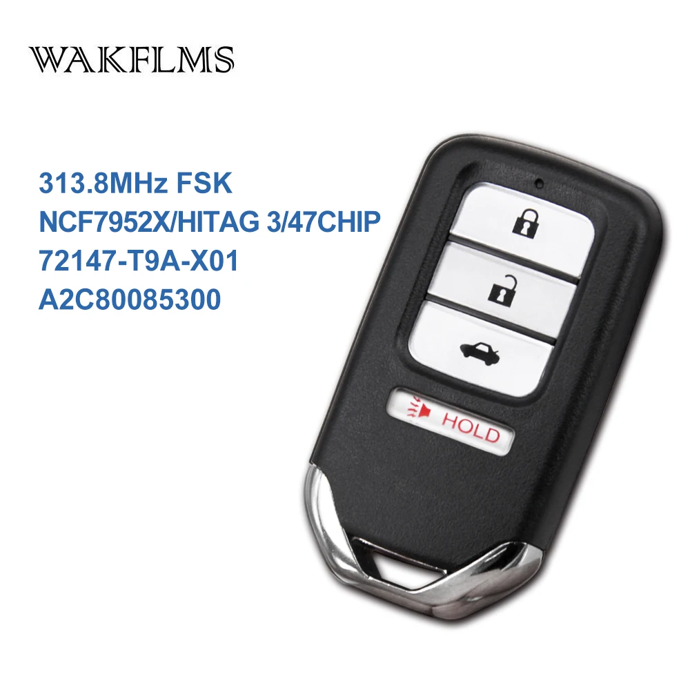 4 Button Smart Remote Car Key 313.8Mhz For Honda City 2015-2016 with NCF2952X HITAG 3 47 Chip 72147-T9A-X01 No Mark
4 Button Smart Remote Car Key 313.8Mhz For Honda City 2015-2016 with NCF2952X HITAG 3 47 Chip 72147-T9A-X01 No Mark