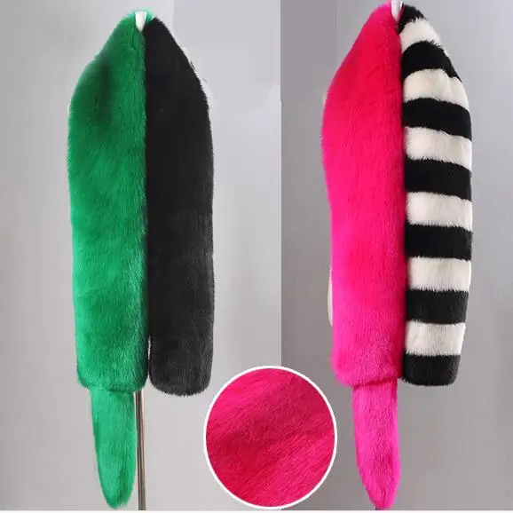 High quality faux fox fur pashmina long fur scarf tail pink striped fur shawl scarf luxrious rose red and black fur muffler
High quality faux fox fur pashmina long fur scarf tail pink striped fur shawl scarf luxrious rose red and black fur muffler