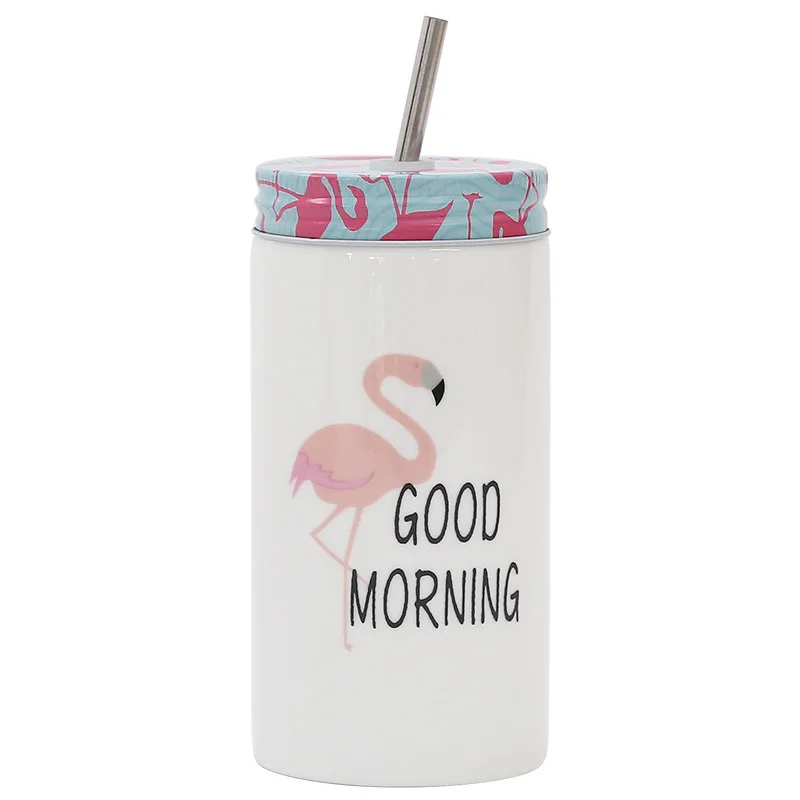 New threaded Mug lid ceramic flamingo pattern mug with straw creative cup gift wholesale Essential Drinkware for fashion people
New threaded Mug lid ceramic flamingo pattern mug with straw creative cup gift wholesale Essential Drinkware for fashion people