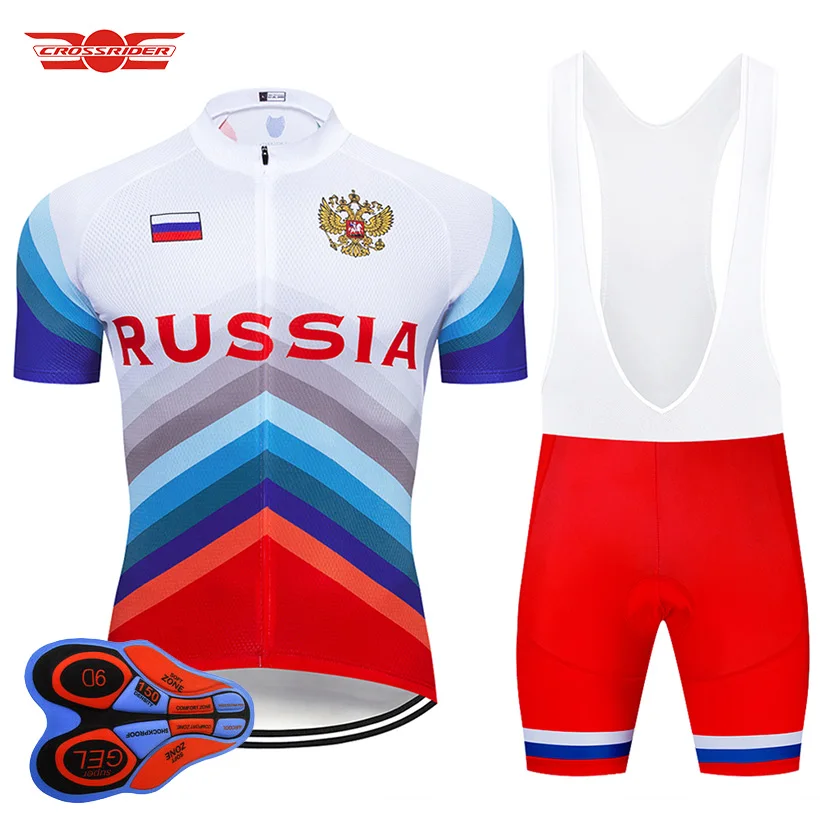 Crossrider 2019 Team RUSSIA Cycling Jersey 9D bib Set MTB Bike Clothing Breathable Bicycle Clothes Men's Short Maillot Culotte
Crossrider 2019 Team RUSSIA Cycling Jersey 9D bib Set MTB Bike Clothing Breathable Bicycle Clothes Men's Short Maillot Culotte