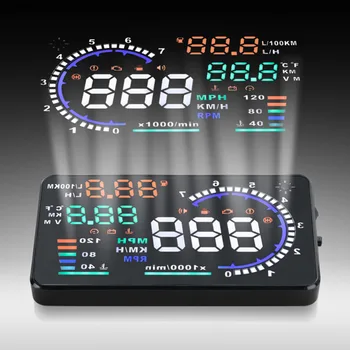 A8 OBD II 5.5" HUD Car Head Up Display Windscreen Projector Vehicle Speed Warning Fuel Consumption Car Driving Data Diagnosis
A8 OBD II 5.5" HUD Car Head Up Display Windscreen Projector Vehicle Speed Warning Fuel Consumption Car Driving Data Diagnosis
