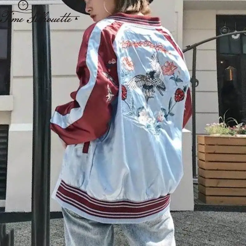 Chinese Style Embroidered Jackets Women Bomber Jacket Autumn Winter Basic Coats Casual Baseball Jackets Reversible Sukajan L998
Chinese Style Embroidered Jackets Women Bomber Jacket Autumn Winter Basic Coats Casual Baseball Jackets Reversible Sukajan L998