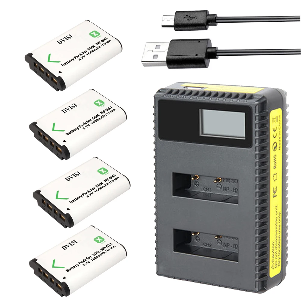 4Pcs NPBX1 NP-BX1 NP BX1 Battery + Charger For Sony DSC-RX100 DSC-WX500 HX300 WX300 HDR-AS15 X3000R MV1 AS30V HDR-AS300 AS100V
4Pcs NPBX1 NP-BX1 NP BX1 Battery + Charger For Sony DSC-RX100 DSC-WX500 HX300 WX300 HDR-AS15 X3000R MV1 AS30V HDR-AS300 AS100V
