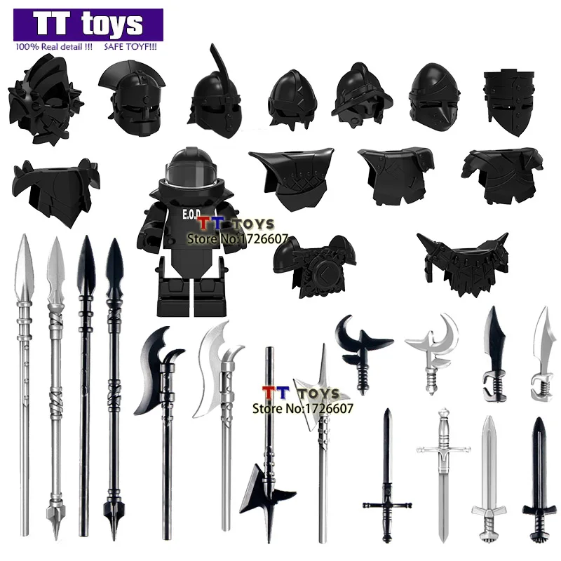 Medieval Helmet Armor Knights Rome Weapon Sword Spear Knight Shield Army Accessories Building Blocks Toys Gifts For Children
Medieval Helmet Armor Knights Rome Weapon Sword Spear Knight Shield Army Accessories Building Blocks Toys Gifts For Children