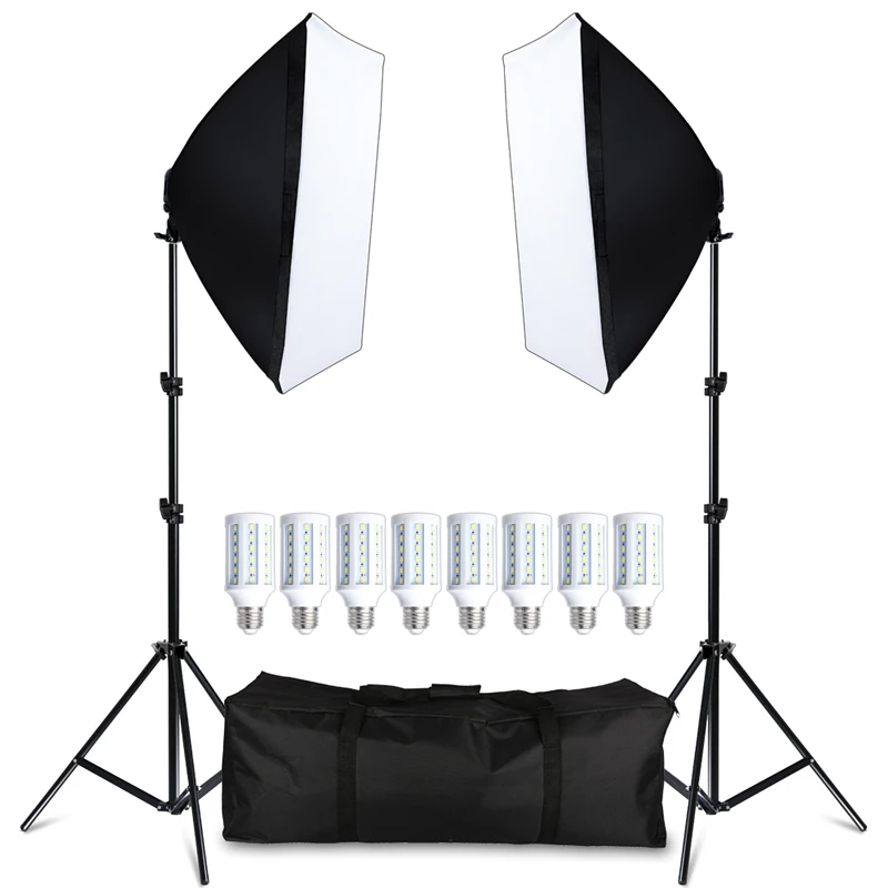 Photography Softbox Light kit 8 PCS Corn E27 LED Photo Light Box for Flash Studio Light Camera Lighting Equipment With Carry Bag
Photography Softbox Light kit 8 PCS Corn E27 LED Photo Light Box for Flash Studio Light Camera Lighting Equipment With Carry Bag