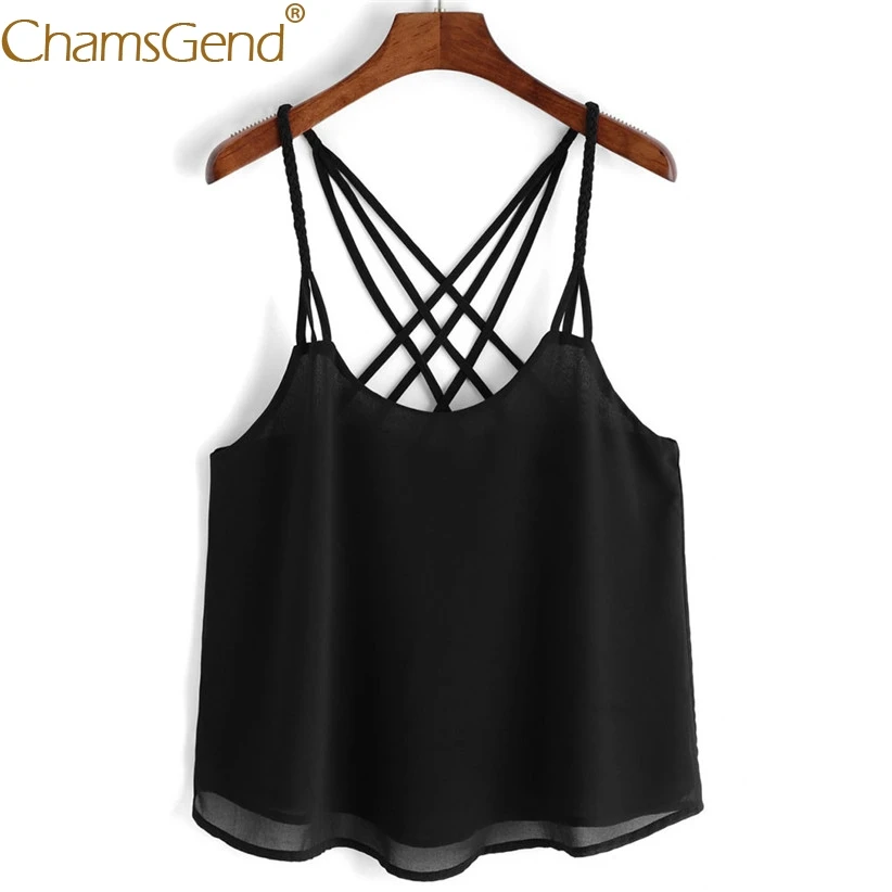 Chamgend Chiffon Camis Women Girls Summer Crisscross Backless Loose Blouse Light Weight Sleeveless Shirt 80403
Chamgend Chiffon Camis Women Girls Summer Crisscross Backless Loose Blouse Light Weight Sleeveless Shirt 80403