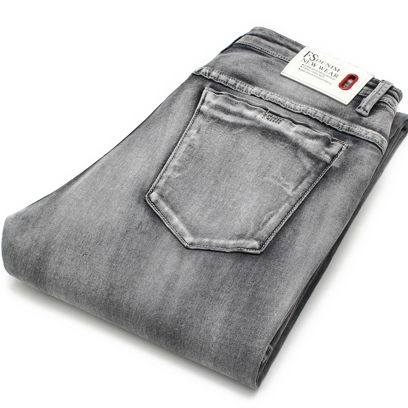Jeans Men 2019 Summer Strech Business Casual Straight Slim Fit Jeans Light Grey Denim Pants Trousers Classic Cowboys
Jeans Men 2019 Summer Strech Business Casual Straight Slim Fit Jeans Light Grey Denim Pants Trousers Classic Cowboys