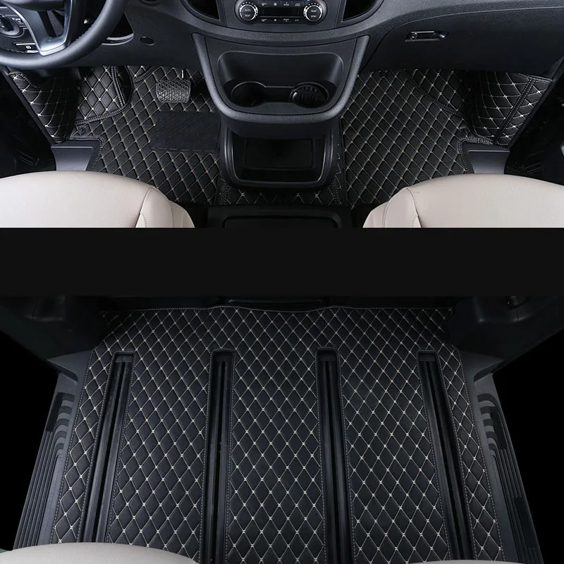 

lsrtw2017 fiber leather car floor mat for mercedes benz v-class Viano Valente Vito Metris w447 2014-2020 2016 2017 2018 2019