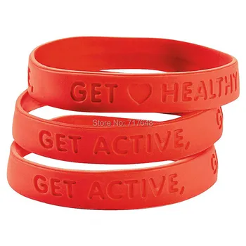 100pcs Get Active, Get Healthy wristband silicone bracelets free shipping by ePacket A
100pcs Get Active, Get Healthy wristband silicone bracelets free shipping by ePacket A