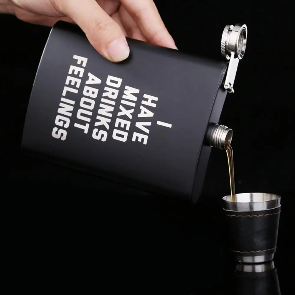 8oz Men Funny Letter Print Stainless Steel Hip Flask Whiskey Alcohol Container Leak Proof
8oz Men Funny Letter Print Stainless Steel Hip Flask Whiskey Alcohol Container Leak Proof