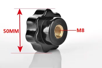20pcs/Lot M8*50mm Female Thread Bakelite Lathe 7 Star Knob 8mm Thread 50mm Head Diameter Blind Hole Nut Clamping Knob Handles
20pcs/Lot M8*50mm Female Thread Bakelite Lathe 7 Star Knob 8mm Thread 50mm Head Diameter Blind Hole Nut Clamping Knob Handles