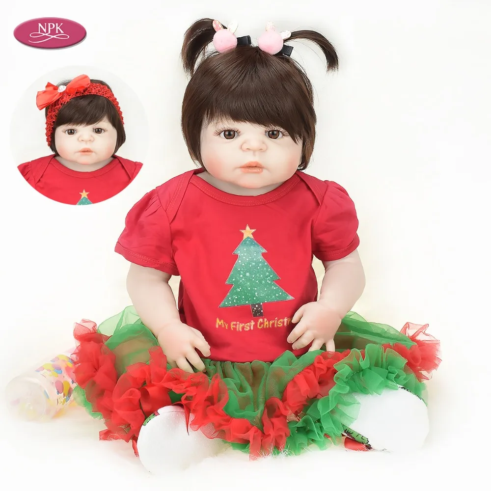 NPK 57CM Real Full Silicone Body Doll Reborn Baby Girl Fashion Toys Realistic Babies Dolls Bebes Reborn Menina Bonecas XMAS Gift
NPK 57CM Real Full Silicone Body Doll Reborn Baby Girl Fashion Toys Realistic Babies Dolls Bebes Reborn Menina Bonecas XMAS Gift