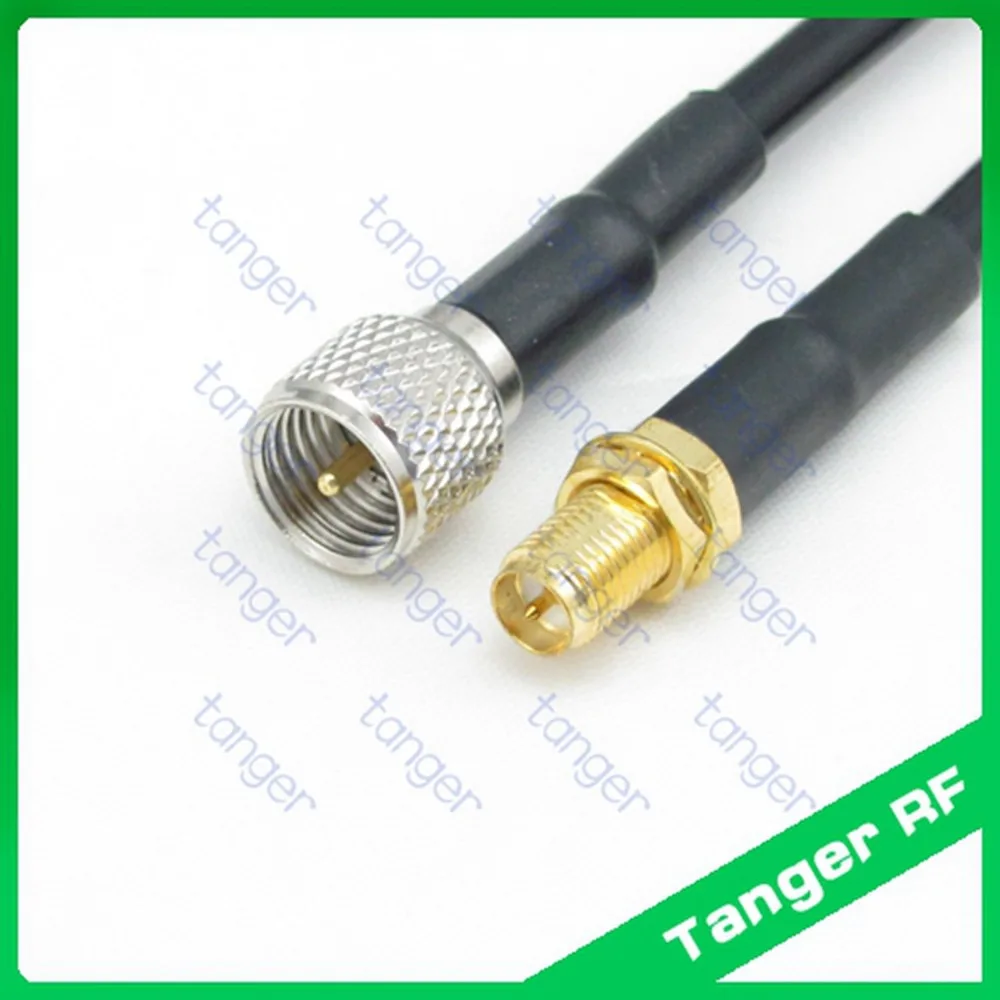 

High quality MiniHot UHF male plug PL259 SL16 to RP-SMA female connector RF RG58 Pigtail Jumper Coaxial Cable 3feet 100cm new